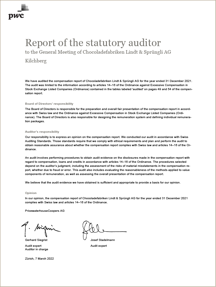 Report of the statutory auditor to the General Meeting (Photo)