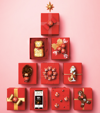 Lindt Christmas products in boxes (Photo)