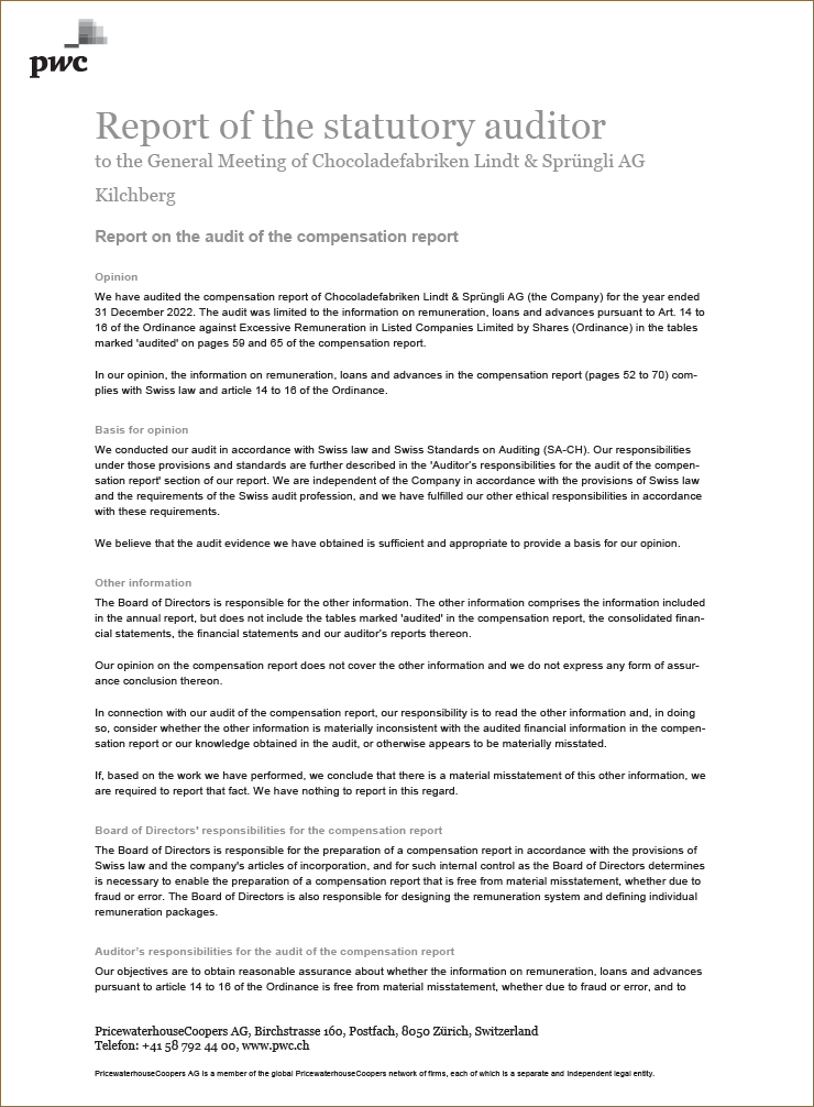 Report of the statutory auditor to the General Meeting (Photo)