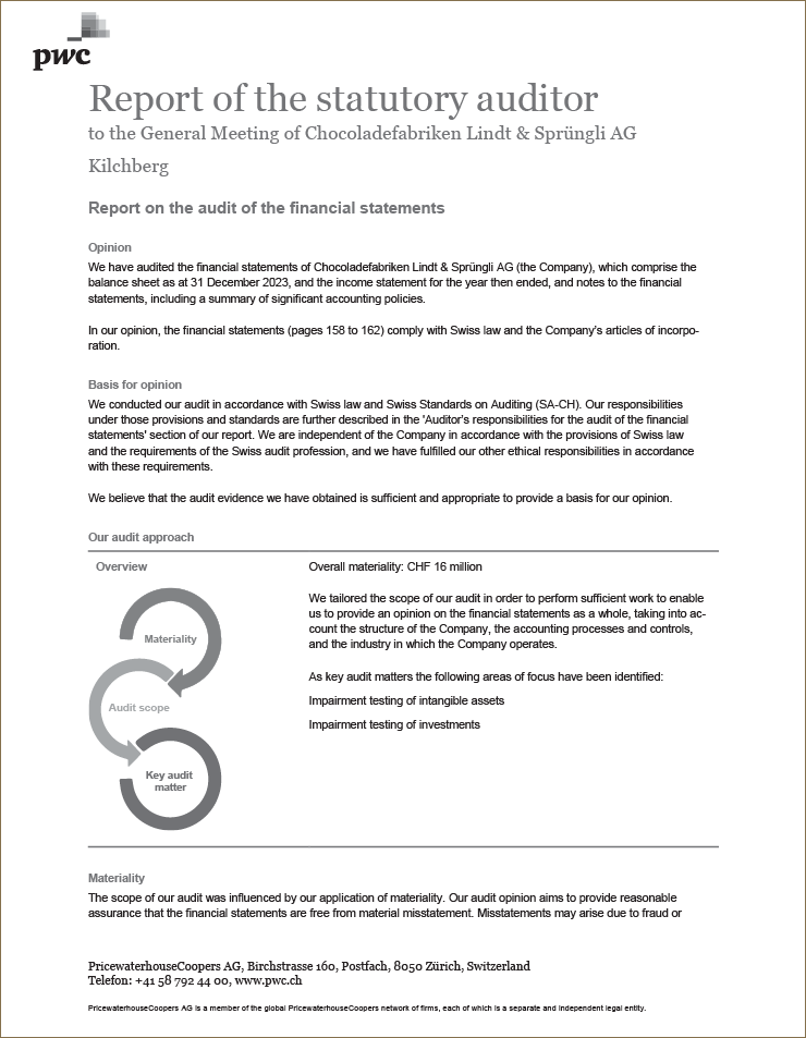Report on the audit of the financial statements (Photo)